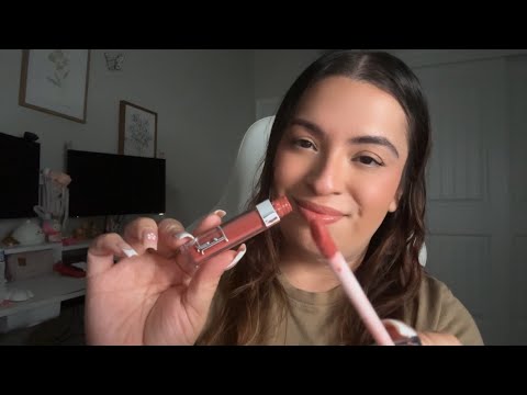 ASMR| Adding different lipglosses💄on you- Personal attention & mouth sounds 💋
