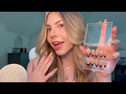 ASMR Nail Application & Triggers (mic scratching, tapping, rambles)