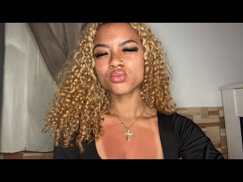 ASMR- Lens licking, spit paint and lipgloss💫🫦💗