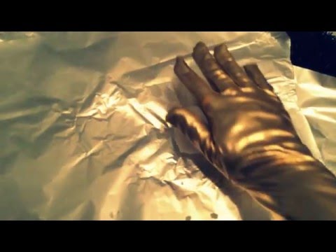 Golden Gloves with aluminiumfoil  [[ASMR]]