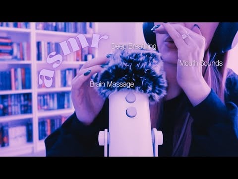 ASMR 100% RELAXING NO TALKING Deep Breathing, Brain Massage & Mouth Sounds | ASMR-MAS Day 20