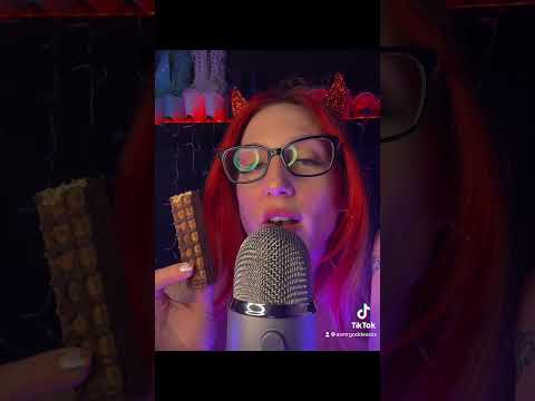 EATING ASMR - candy rocks and crispy chocolate wafted yum yum