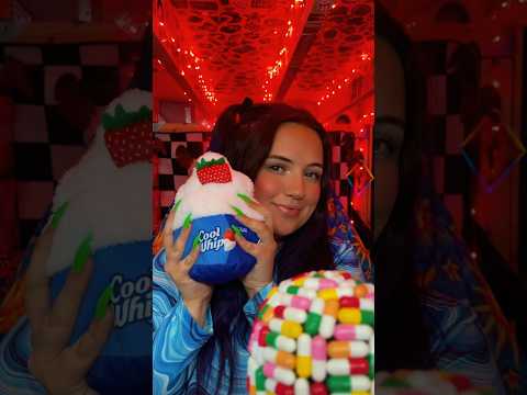Crunchy cool whip 🍓 #crunchy #crackle #dogtoys #asmr #asmrsounds #satisfying #fivebelow #relaxing
