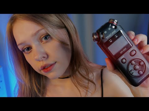 АСМР Тест tascam dr-05x много звуков рта и визуалок | ASMR dr-05x new mic test