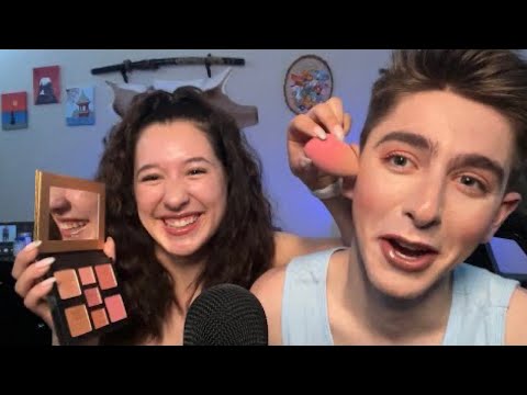 My Girlfriend Does My Makeup ASMR (lofi + whispering)