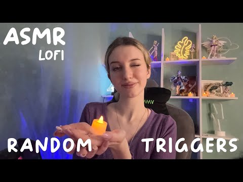 ASMR LoFi Random Triggers (Long Nails & Whispering)