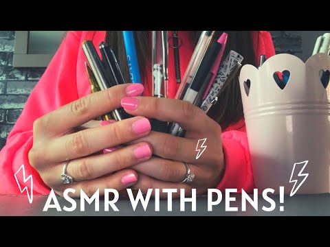 ASMR WITH PENS | PEN RUMMAGING AND TINGLY SOUNDS 💤