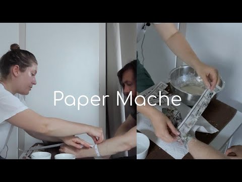 Paper Mache Molding on a Model - ASMR