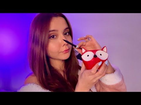 ASMR- VOU FAZER UMA PINTURA FACIAL INFANTIL EM VOCÊ 🦊