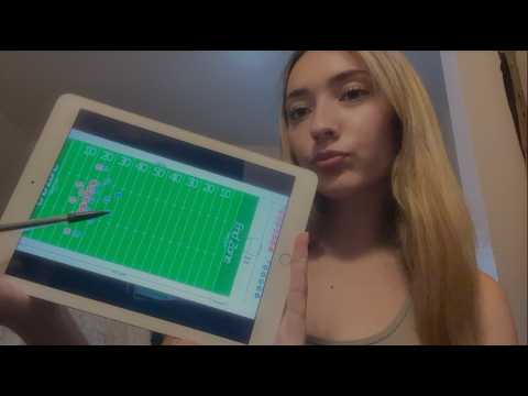asmr explaining football for the girlies🏈💚 ~ soft spoken, lofi, tapping