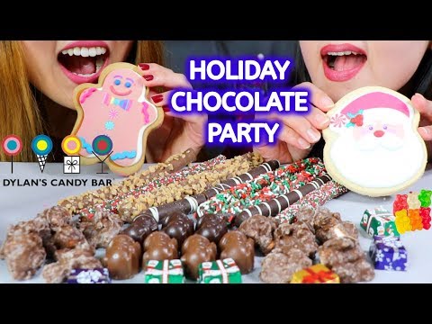 ASMR HOLIDAY CHOCOLATE PARTY 초콜릿 리얼사운드 먹방 チョコレートcoklat | Kim&Liz ASMR