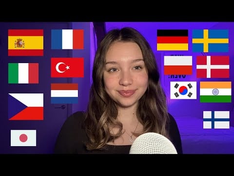 ASMR Whispering “Relax” in 20 Languages 🌍 Cupped Whispers & Tracing