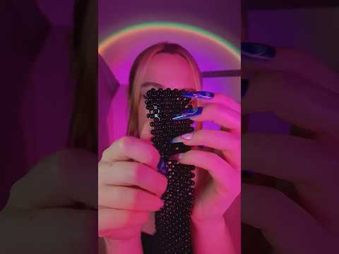 #asmr beaded tie scratching