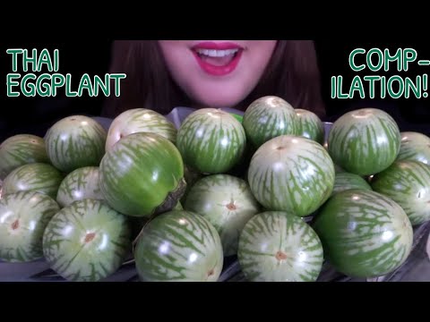 Raw Thai Eggplant ASMR COMPILATION - The MOST Satisfying Eating Sounds EVER!