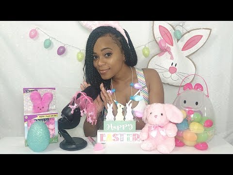 🌸 ASMR 🌸 Easter Theme 🐇🐰 Mic Brushing 💗 Tapping 🐇🌸💗🐰🥚🌷💜