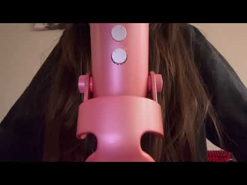 ASMR Inaudible whispering while touching your face + some “tickle”
