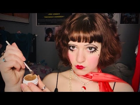 asmr ~ salesgirl does your glam rock makeup (it’s 1971)⚡️