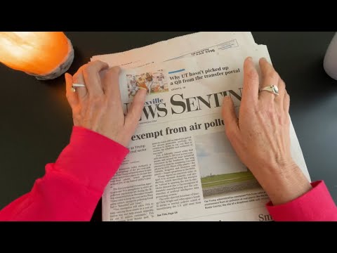 Soft Spoken ASMR | Reading Today’s Newspaper & Page Turning Sounds