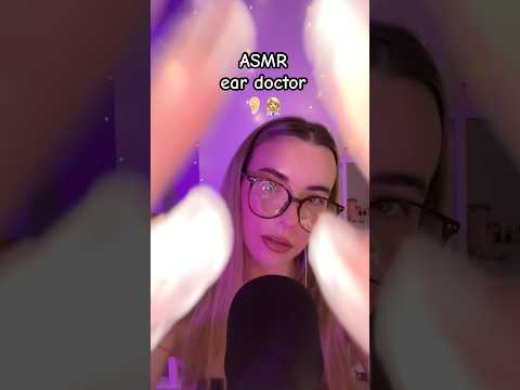 ASMR ear doctor helps clean your ears 💧 #asmrearcleaning #asmrroleplay