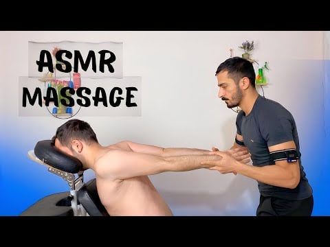 ASMR MASSAGE - NECK,SHOULDER,ARM (with olive oil)