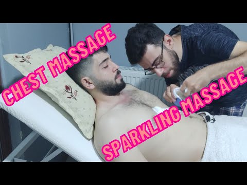 ASMR SPARKLING CHEST AND LEG FOOT MASSAGE ABDOMİNAL MASSAGE  #chest #asmr #leg