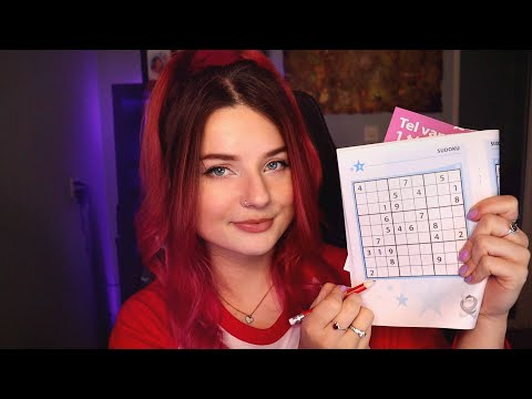 ASMR | Doing a Sudoku Puzzle ✏️ Whispering & Pencil Sounds