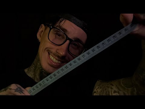 ASMR Measuring and Tracing Your Face Up Close