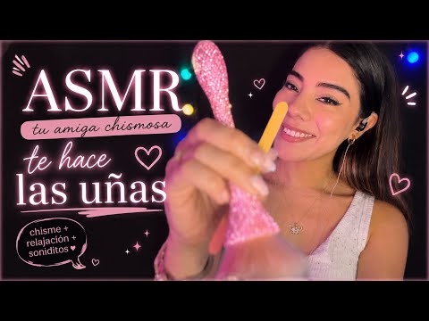 ASMR ☆ Tu amiga te hace las uñas 💅🏼💗 susurros y más