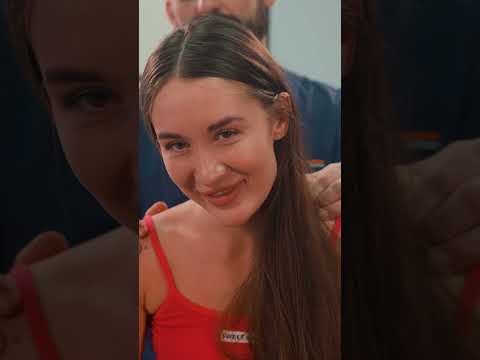 Deep core massage + cracking | chiropractor transforms Christina #shorts