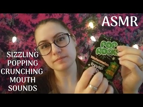 🍬 Eating Pop Rocks Candy - Sizzling Sounds - Crunching Sounds - Mouth Sounds 🍬