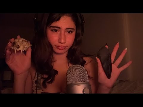 ASMR ~ Spooky bones and fossils tour 🧡🎃