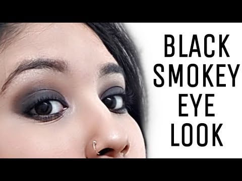 Black Smokey Eye Look Tutorial For Beginners | V Style