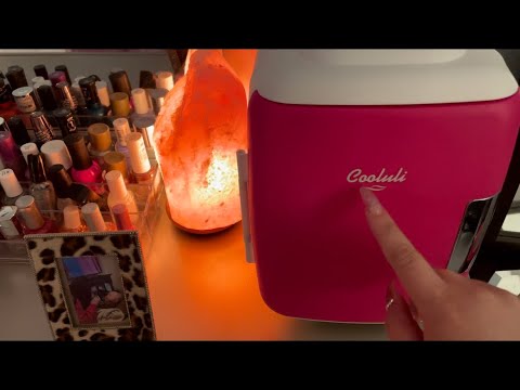 ASMR What’s in my mini fridge? *whispered* tapping/crinkling