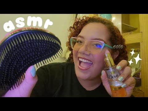 ASMR CUIDANDO DO SEU CABELO 😍🩷