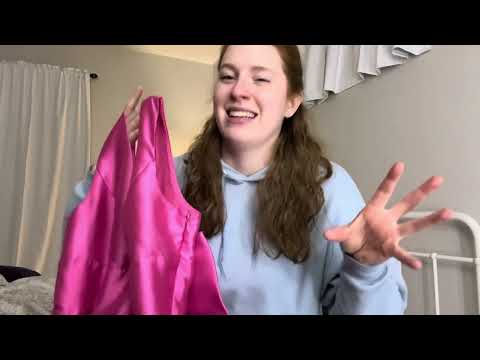 ASMR Clothing Haul - what I got in my Nuuly, whisper ramble, fabric sounds