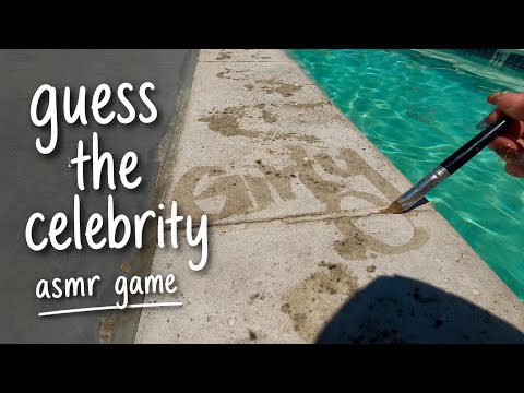 ASMR| Can you GUESS THE CELEBRITY? (long version, pool guessing game) 