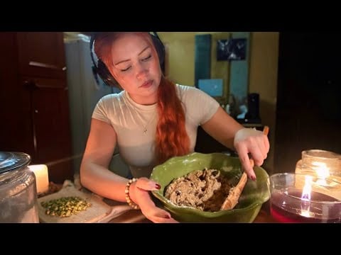 ASMR Baking Cookies & Close Whispers On A Rainy Night 🌙