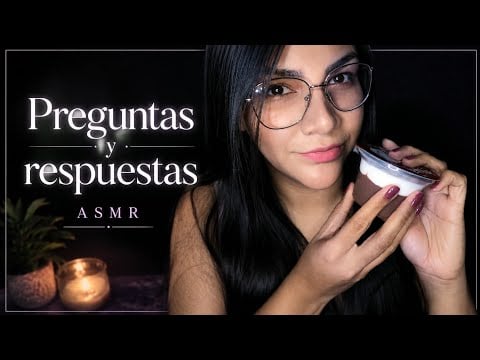 ASMR comiendo postre de chocolate con los dedos + chicle | preguntas y respuesta 