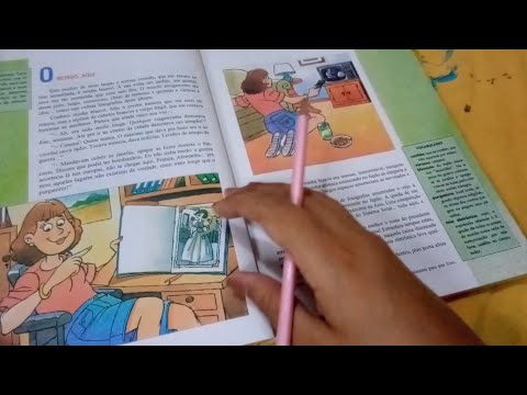 ASMR Leitura em fala suave, folheação e tracing no livro (asmr caseirinho)