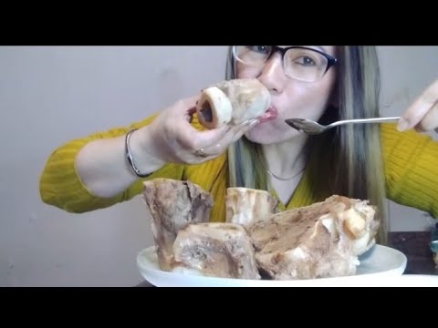  EAT BEEF BONE MARROW FOR THE FIRST TIME;Life in America  #mukbang #shortsfeed #bonemarrow 