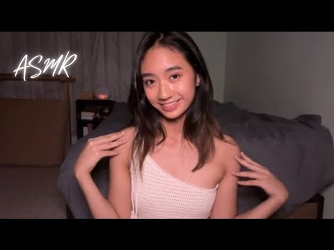 ASMR ~ Collarbone Tapping, Fabric Scratching Knitwear 🌸,