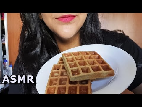 ASMR COMIENDO WAFFLES DE AVENA | ASMR en Español
