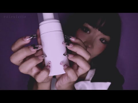 asmr. let me do your skincare before bedtime [+ scalp massage]. ☽︎