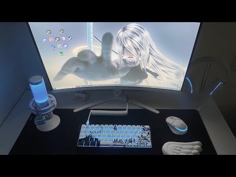 asmr desk setup tour & rambling.