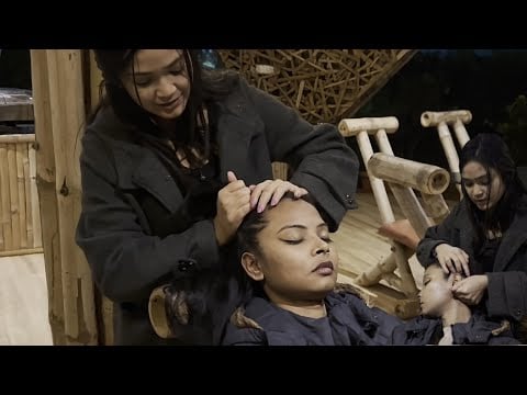“Asmr -Outdoor Night Relaxation | Soothing Head Massage by my bestie 🌙” | 