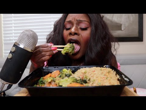 Vietnamese Vegetable Fried Rice ASMR Eating Sounds