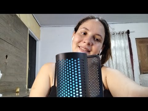ASMR - Unboxing do meu novo microfone yanmai GM7 + Teste no microfone pra dormir e relaxar ❤️😴