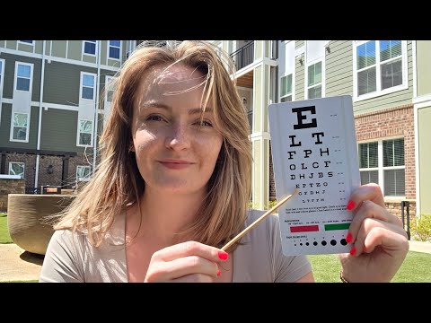 ASMR 10 minute Eye Exam Outside 