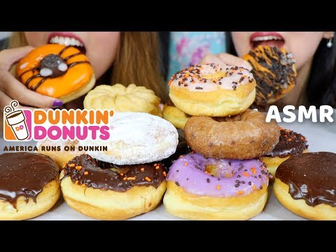 ASMR DUNKIN DONUTS *SOFT EATING SOUNDS* 50K SUBSCRIBER SPECIAL | Kim&Liz ASMR