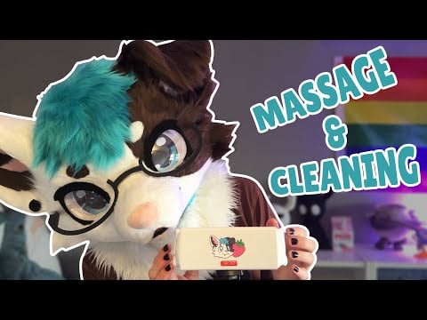 [Furry ASMR] A little ear massage and cleaning :3